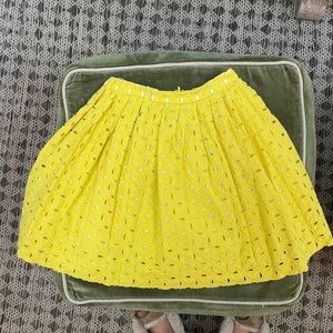 Bonpoint Yellow Eyelet Skirt